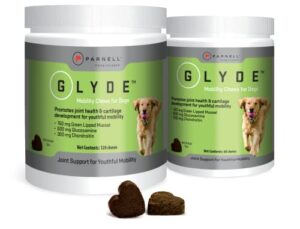 glyde mobility chews hip & joint supplement for dog | 120 chews | with glucosamine, chondroitin & new zealand green lipped mussel | natural and sustainable | gluten free | healthy joints