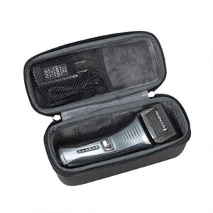 hermitshell travel case fits remington f5-5800 rechargeable foil interceptor shaving technology with charger