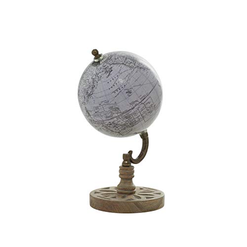 Deco 79 Wood Globe, 5" x 5" x 9", Beige