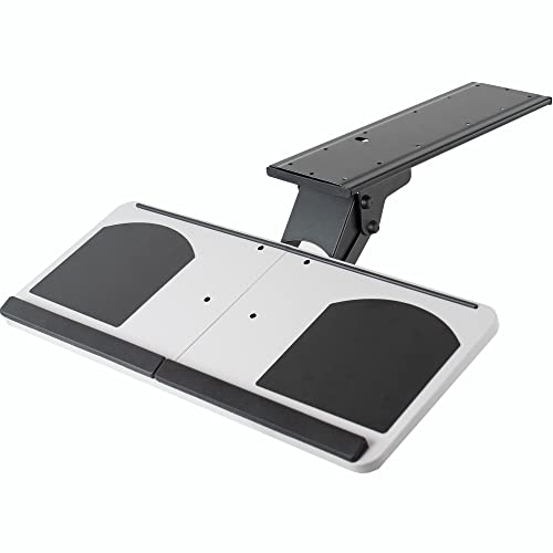 VIVO Adjustable Computer Keyboard and Mouse Platform Tray, Ergonomic Under Table Desk Mount Drawer, MOUNT-KB01