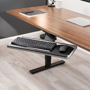 VIVO Adjustable Computer Keyboard and Mouse Platform Tray, Ergonomic Under Table Desk Mount Drawer, MOUNT-KB01