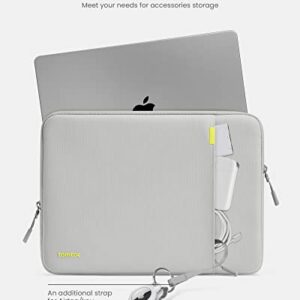 tomtoc 360° Protective Laptop Sleeve for 16 Inch MacBook Pro M1 Pro/Max A2485 A2141 2021-2019, Ultrabook Notebook Bag Case with Accessory Pocket, Shockproof, Water-Resistant, Lightweight, Gray