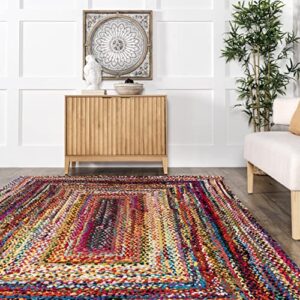 nuLOOM Tammara Bohemian Hand Braided Area Rug, 4x6, Multi