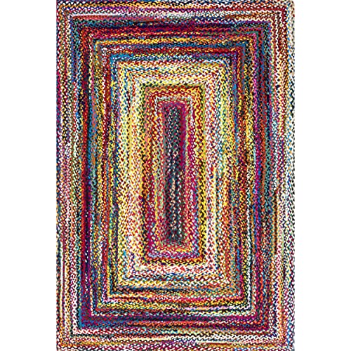 nuLOOM Tammara Bohemian Hand Braided Area Rug, 4x6, Multi