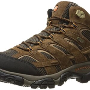 Merrell Men's Moab 2 Mid Waterproof Hiking Boot, Earth, 10.5 Wide 2E US