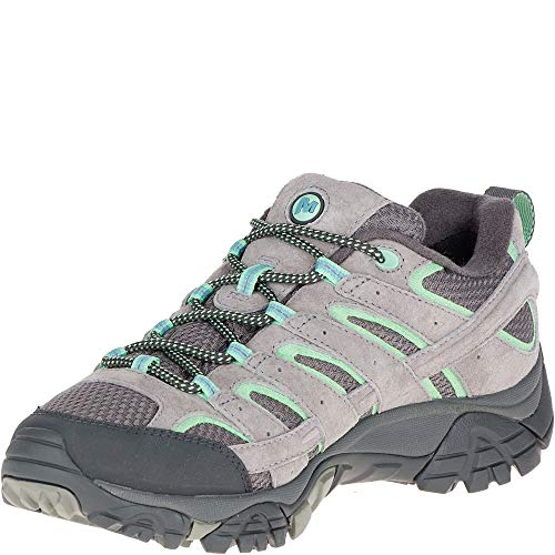 Merrell Women's Moab 2 Waterproof Hiking Shoe, Drizzle/Mint, 7 M US