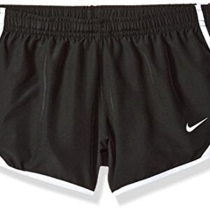 Nike Girl's Dry Tempo Running Short (Little Kids/Big Kids) Black/Black/White/White LG (14 Big Kid)