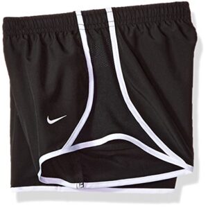 Nike Girl's Dry Tempo Running Short (Little Kids/Big Kids) Black/Black/White/White LG (14 Big Kid)