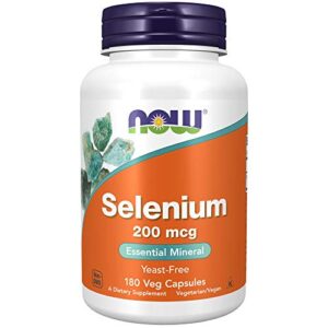 now foods selenium 200 mcg vcaps, 180 ct (180)