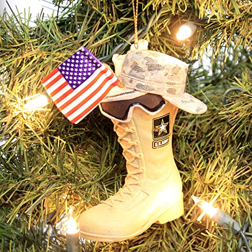 U.S. Army® Boot With U.S.A. Flag and Icons Ornamentfor Christmas