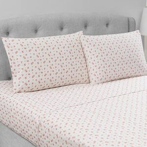 Modern Threads Soft Microfiber Rose Printed Sheets - Luxurious Microfiber Bed Sheets - Includes Flat Sheet, Fitted Sheet with Deep Pockets, & Pillowcases