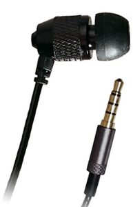 far end gear short buds 15" cord single in-ear stereo-to-mono earbud for clip-on music players, reinforced cord
