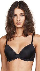 calvin klein women's seductive comfort with lace lift demi bra, black, 36c