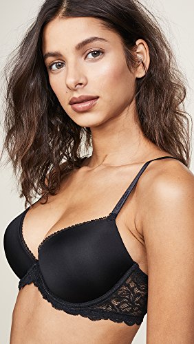 Calvin Klein Women's Seductive Comfort with Lace Lift Demi Bra, Black, 36C