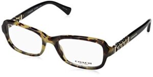 coach eyeglasses hc 6075q 5324 dark vintage tortoise/black 52mm