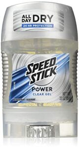 speed stick anti-perspirant deodorant power clear gel 3 oz (pack of 5)