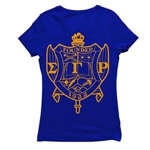 sigma gamma rho crest t-shirt (2xl, blue)