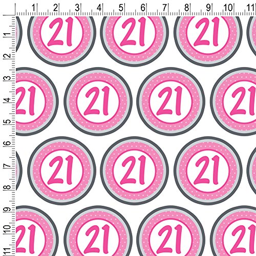 GRAPHICS & MORE Premium Gift Wrap Wrapping Paper Roll Birthday Party Pink Dots - 21 Twenty One