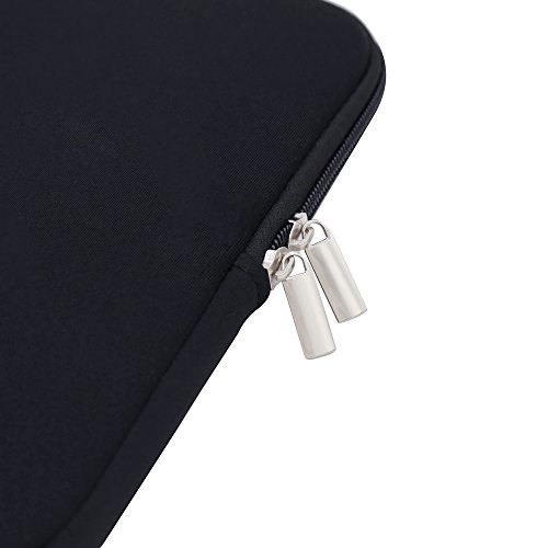 RAINYEAR 14 Inch Laptop Sleeve Case Protective Soft Padded Zipper Cover Carrying Computer Bag with Accessories Pouch, Compatible with 14" Notebook Tablet Chromebook(Black)