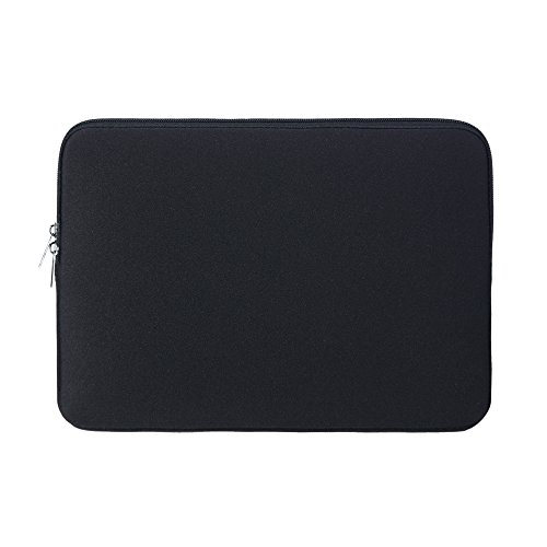 RAINYEAR 14 Inch Laptop Sleeve Case Protective Soft Padded Zipper Cover Carrying Computer Bag with Accessories Pouch, Compatible with 14" Notebook Tablet Chromebook(Black)
