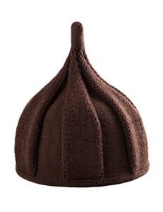 letuwj babies beanie knitted acorns caps sharp pointed cap light coffee one size