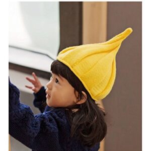 Letuwj Babies Beanie Knitted Acorns Caps Sharp Pointed Cap Light Coffee One Size