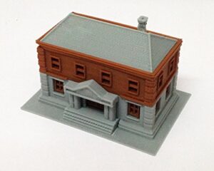 outland models railroad government dept/city hall/police station n scale