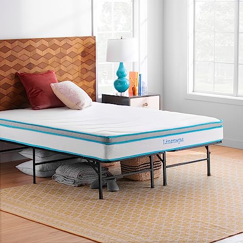 LINENSPA 8 Inch Memory Foam and Innerspring Hybrid Mattress – California King Mattress – Bed in a Box – Medium Firm Mattress