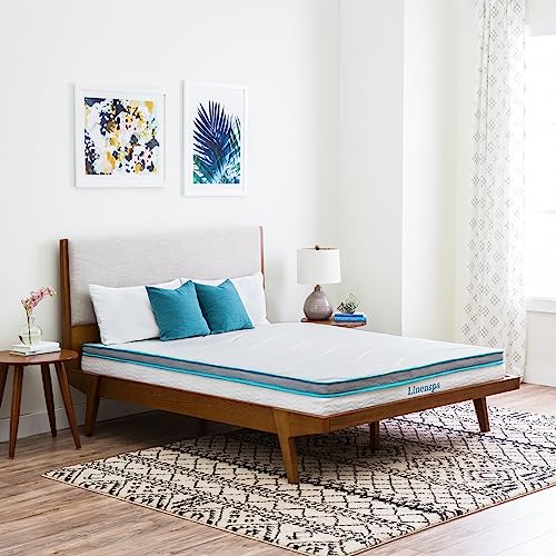 LINENSPA 8 Inch Memory Foam and Innerspring Hybrid Mattress – California King Mattress – Bed in a Box – Medium Firm Mattress