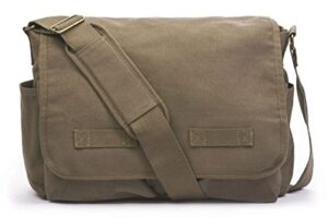 sweetbriar classic messenger bag - vintage canvas, olive drab, size large