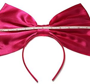 EmilyRose Couture Giant Extra Large Hair Bow Collection (Headband, Hot Pink Barbie in Satin)