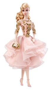 barbie blush & gold cocktail dress