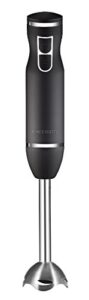 chefman immersion stick hand blender with stainless steel shaft & blades powerful ice crushing 2-speed control handheld mixer, purees smoothie, sauces & soups,300 watts, black