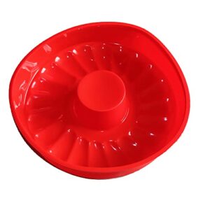 X-Haibei Round Tube Savarin Cake Pan Ice Cream Gelatin Bread Baking Silicone Mold 9.5inch