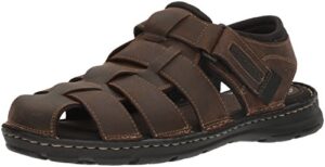 rockport mens darwyn fishermen fisherman sandal, brown ii leather, 9.5 us