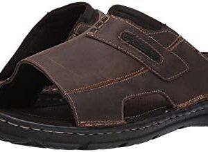Rockport Men's Darwyn Slide 2 Sandal, Brown II Leather, 11 M US