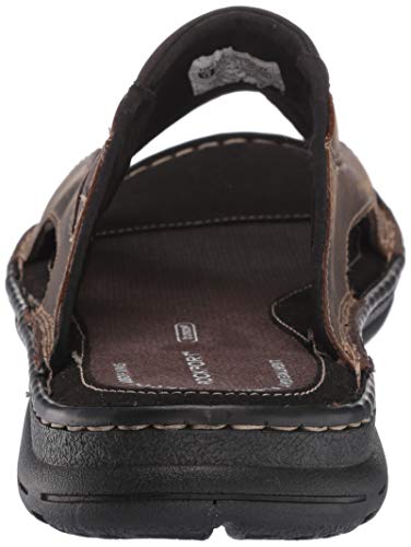 Rockport Men's Darwyn Slide 2 Sandal, Brown II Leather, 11 M US