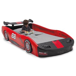 Delta Children Turbo Race Car Twin Bed, Red