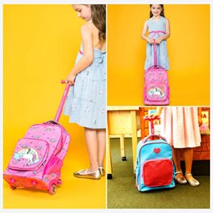 J World New York Kids' Sparkle Rolling Backpack, Speed, One Size