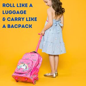 J World New York Kids' Sparkle Rolling Backpack, Speed, One Size