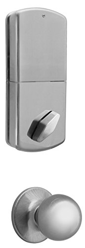 MiLocks BTF-02SN Digital Deadbolt Door Lock and Passage Handle Set Combo with Keyless Entry via Keypad Code for Exterior Doors, Satin Nickel