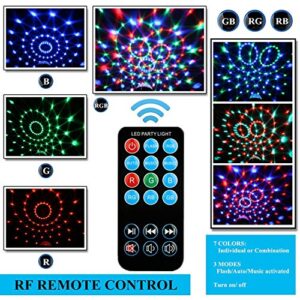 Disco Ball Disco Lights-COIDEA Party Sound Activated Storbe Light With Remote Control DJ Lighting,Led 3W RGB Light Bal, Dance lightshow for Home Room Parties Kids Birthday Wedding Show Club Pub