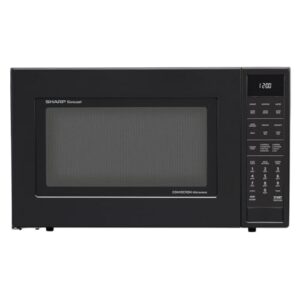 sharp 1.5 cu. ft. 900w convection microwave oven, black