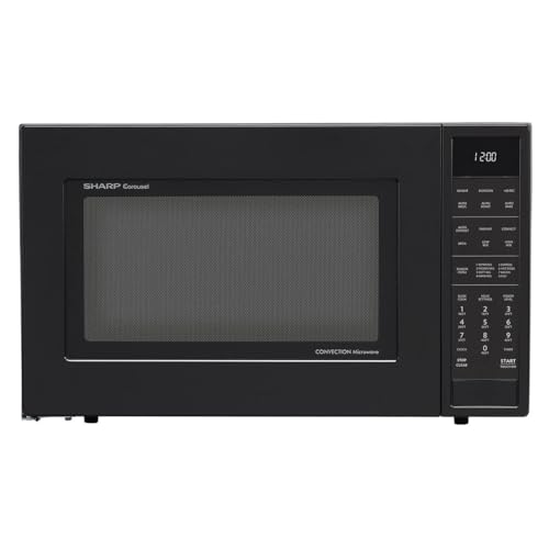 Sharp 1.5 Cu. Ft. 900W Convection Microwave Oven, Black