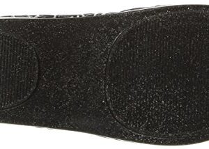 mini melissa Girl's Mini Campana Zig ZAG VI Mary Jane, Black Glitter, 5 M US Toddler