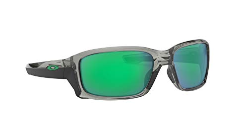 Oakley Men's OO9331 Straightlink Rectangular Sunglasses, Grey Ink/Jade Iridium, 61 mm