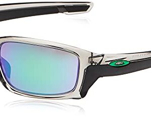 Oakley Men's OO9331 Straightlink Rectangular Sunglasses, Grey Ink/Jade Iridium, 61 mm