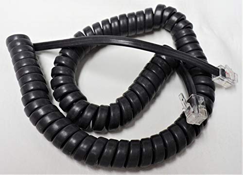 DIY-BizPhones 25-Pack of Gray 9' Ft Cisco Compatible Handset Receiver Cords IP Phone 7800 7900 8800 SPA Series 7841 7861 7940 7941 7942 7945 7960 7961 7962 8811 8841 8851 Charcoal Curly Coil Lot