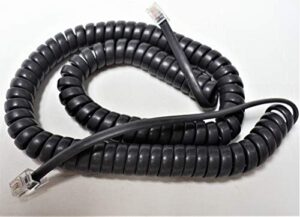 diy-bizphones 25-pack of gray 12' ft cisco compatible handset receiver cords ip phone 7800 7900 8800 spa series 7841 7861 7940 7941 7942 7945 7960 7961 7962 8811 8841 8851 charcoal curly coil lot
