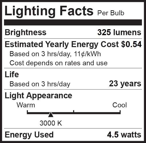 Bioluz LED 6 Pack 40 Watt Candelabra Bulbs 4.5W Dimmable Candelabra LED Bulbs C37 E12 Base 325 lumens,120° Beam Angle 3000K Soft White LED Candle Bulbs UL Listed Pack of 6